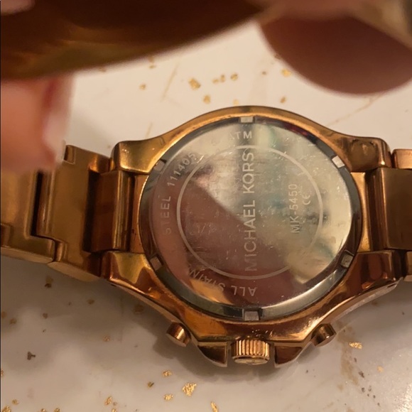 Michael Kors rose gold watch with rhinestones - Picture 2 of 4